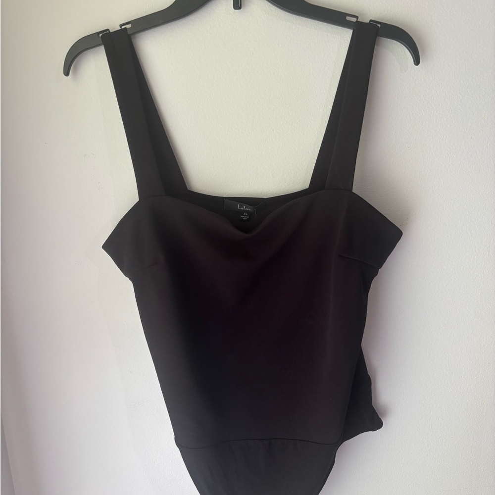 Lulu's Black Sleeveless Bustier Bodysuit